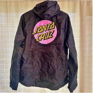 Santa Cruz Skateboards Black Jacket with Pink Logo